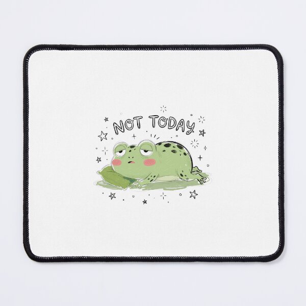 Item preview, Not Today Frog Lazy Procrastination Mood Humor designed and sold by SkeletonsDanger.