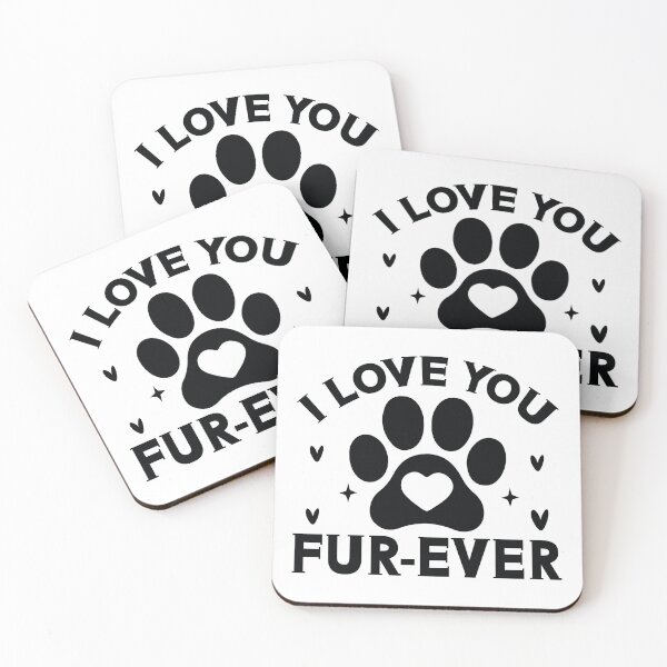 Item preview, I Love You Fur Ever - Cute Retro Puppy Pet Gift Dog Quotes Cool Mother Matching Family Owner Girl Mom Apparel Art designed and sold by FuzionRaptor.