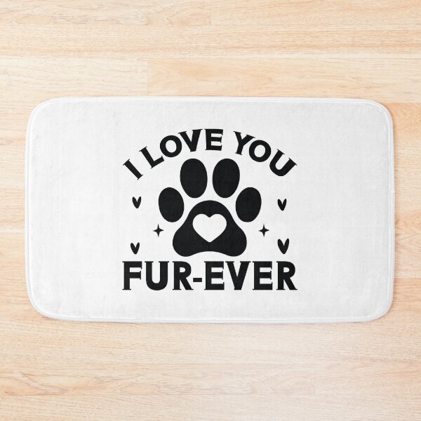 Item preview, I Love You Fur Ever - Cute Retro Puppy Pet Gift Dog Quotes Cool Mother Matching Family Owner Girl Mom Apparel Art designed and sold by FuzionRaptor.