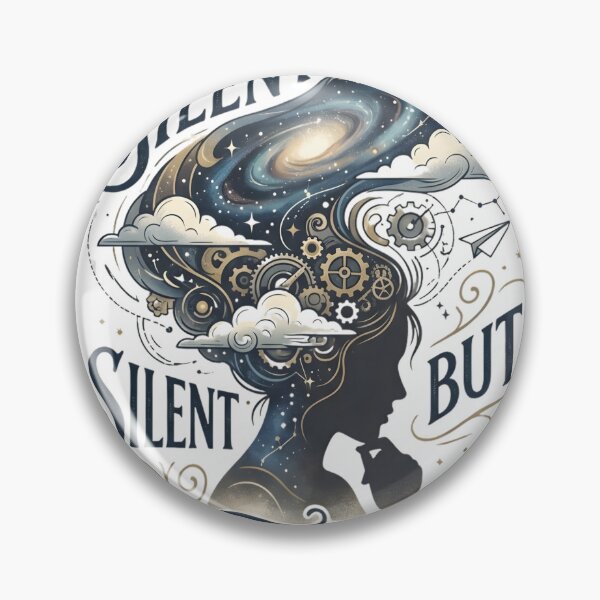 Item preview, Silent But Overthinking Vintage Galaxy Design | Introvert Mind Aesthetic Funny T-Shirt designed and sold by softmind studio.