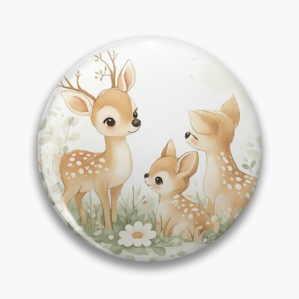 Item preview, Cute Woodland Deer Family Watercolor designed and sold by Reshmakhan.