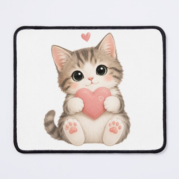 Item preview, Cute Kitten With Heart designed and sold by apex.vibe.