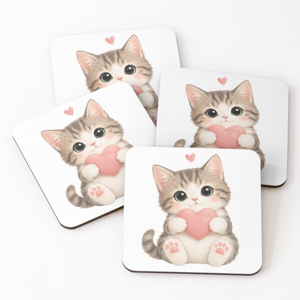 Item preview, Cute Kitten With Heart designed and sold by apex.vibe.