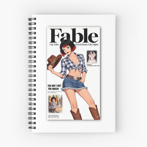 Item preview, Fable Magazine Cover Retro 90s Anime Cowgirl Art designed and sold by Hen-C-Art.