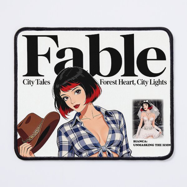 Item preview, Fable Magazine Cover Retro 90s Anime Cowgirl Art designed and sold by Hen-C-Art.