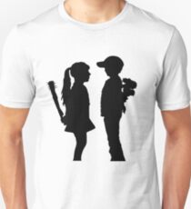 Banksy Boy Meets Girl! Slim Fit T-Shirt