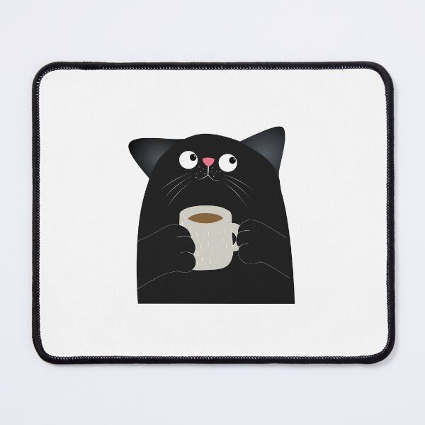 Item preview, Black Cat Coffee Lover Feline Drinker Morning Caffeine Pet Owner designed and sold by SkeletonsDanger.