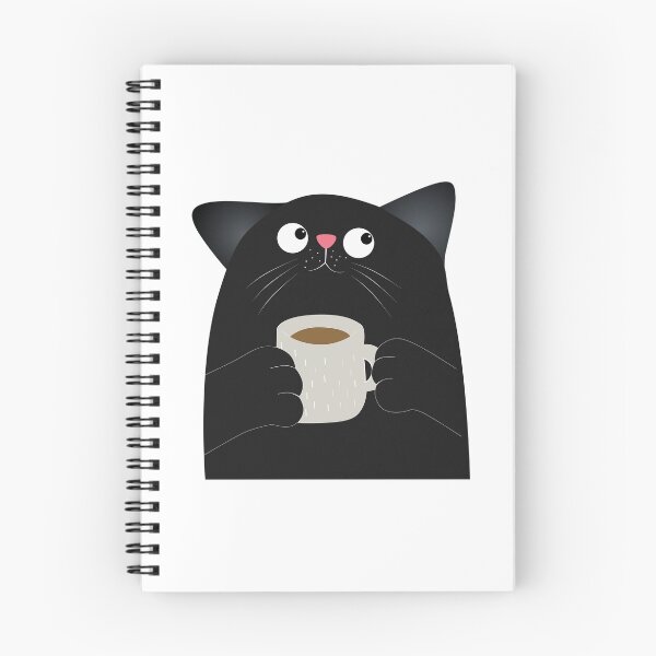 Item preview, Black Cat Coffee Lover Feline Drinker Morning Caffeine Pet Owner designed and sold by SkeletonsDanger.