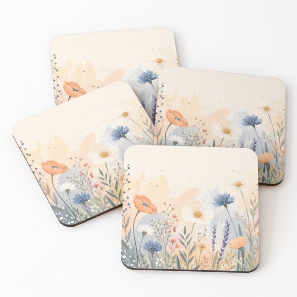 Item preview, Cute Boho Pastel Wildflowers designed and sold by 0606PM.
