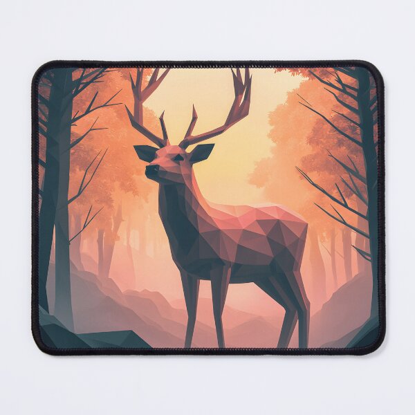 Aperçu de l'œuvre Rendu 3D d'une forêt de cerfs géométriques créée et vendue par Checho30.