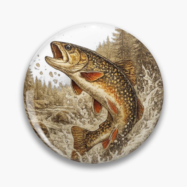 Item preview, Brook Trout Mountain Stream designed and sold by KrungiT Design .