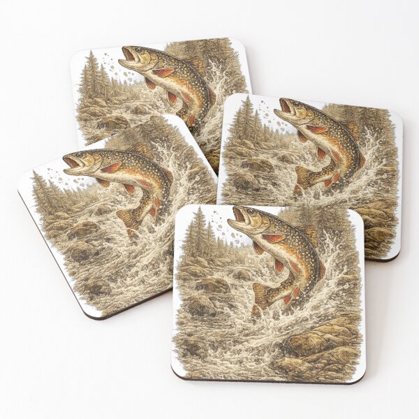 Item preview, Brook Trout Mountain Stream designed and sold by KrungiT Design .