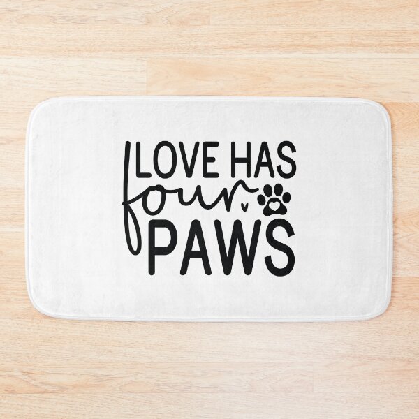 Item preview, Love Has Four Paws - Cute Retro Puppy Pet Gift Dog Quotes Cool Mother Matching Family Owner Girl Mom Apparel Art designed and sold by FuzionRaptor.