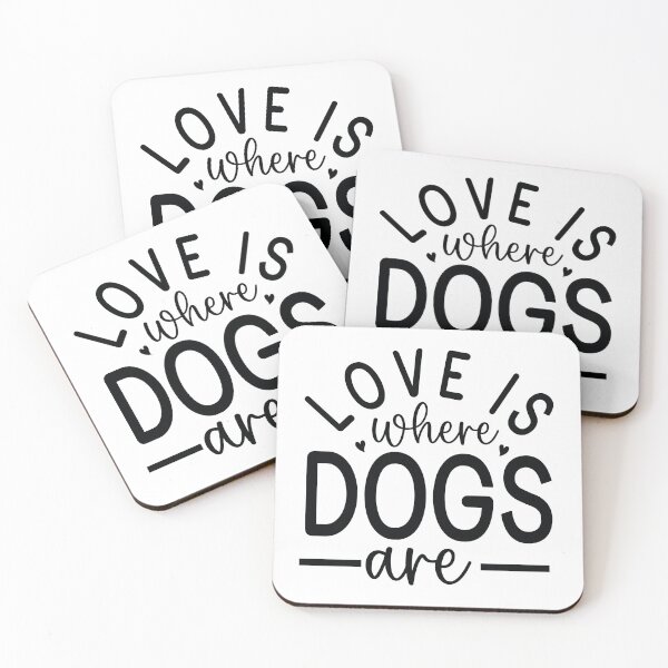 Item preview, Love Is Where Dogs Are - Cute Retro Puppy Gift Dog Quotes Cool Mother Matching Family Owner Girl Mom Apparel Art designed and sold by FuzionRaptor.