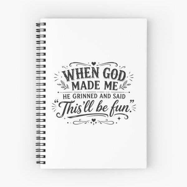 Item preview, When God Made Me He Grinned and Said This’ll Be Fun, Funny Faith, Sarcastic Christian, Jesus  designed and sold by Sprinkle12345.