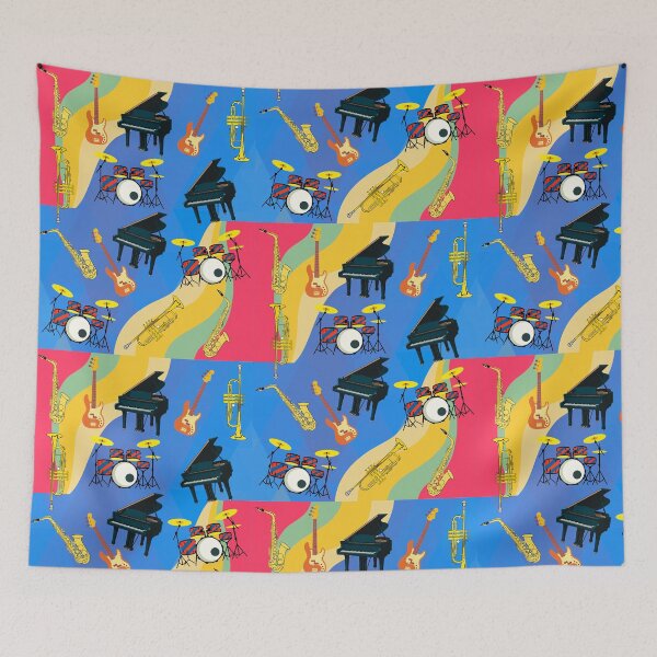 Item preview, Jazz music instruments: rhythm and horn section. designed and sold by YEMIDELDESIGNS.