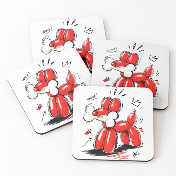 Item preview, Balloon Dog Woof Red Pop Art Illustration designed and sold by RamyGallery.