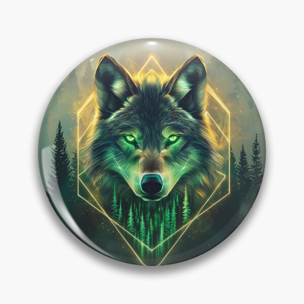 Aperçu de l'œuvre Rendu 3D d'une forêt de loups géométrique créée et vendue par Checho30.