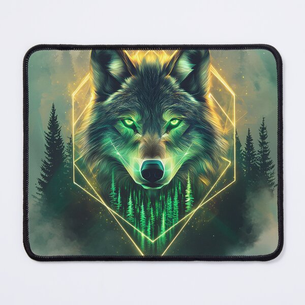 Item preview, 3d Render Of Geometric Wolf Forest designed and sold by Checho30.