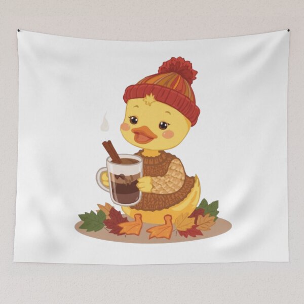 Item preview, Kawaii Cozy Duck Sticker | Cute Autumn Duck Aesthetic Gift designed and sold by Stylestickers55.