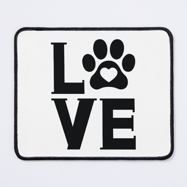 Item preview, Love Dog Paws - Cute Retro Puppy Pet Gift Dog Quotes Cool Mother Matching Family Owner Girl Mom Silhouette Apparel Art designed and sold by FuzionRaptor.