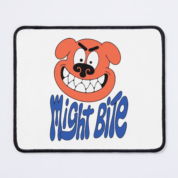 Item preview, Might Bite Funny Angry Dog Cartoon - Cute Grumpy Puppy Graphic designed and sold by TomoMadeIt.