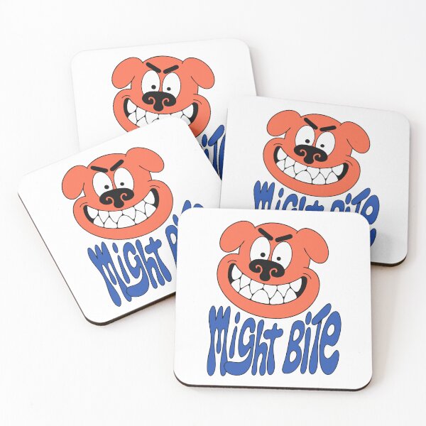 Item preview, Might Bite Funny Angry Dog Cartoon - Cute Grumpy Puppy Graphic designed and sold by TomoMadeIt.