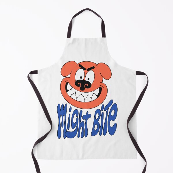Item preview, Might Bite Funny Angry Dog Cartoon - Cute Grumpy Puppy Graphic designed and sold by TomoMadeIt.