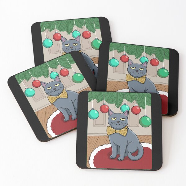 Item preview, Holiday Cat in a Bowtie designed and sold by NochePlaza.