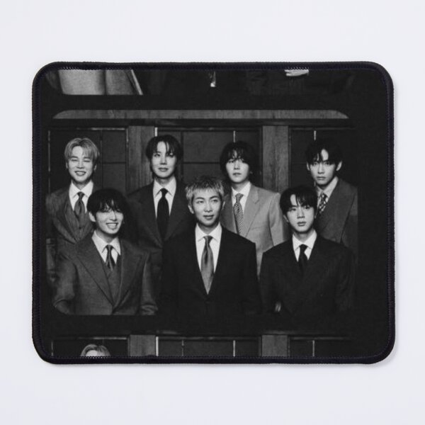 Item preview, BTS Classic Suit Group Photo Strip - Black and White Kpop Fanart designed and sold by RodyKpopshop.