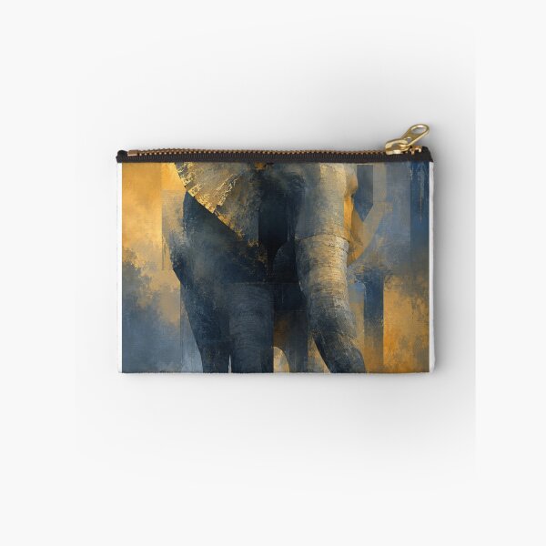 Item preview, Abstract Elephant Wall Art | Modern Geometric Elephant Painting | Contemporary Wildlife Canvas | Blue & Orange Abstract Art | Luxury Home Decor designed and sold by Proartyst 's.