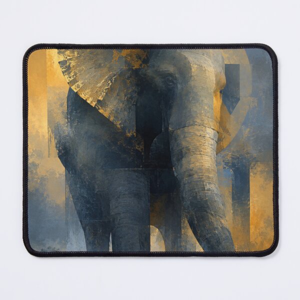 Item preview, Abstract Elephant Wall Art | Modern Geometric Elephant Painting | Contemporary Wildlife Canvas | Blue & Orange Abstract Art | Luxury Home Decor designed and sold by Proartyst 's.