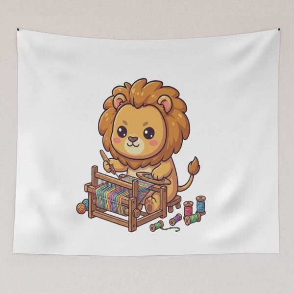 Item preview, Cute Lion Weaving Colorful Loom designed and sold by Ella_Sketch.