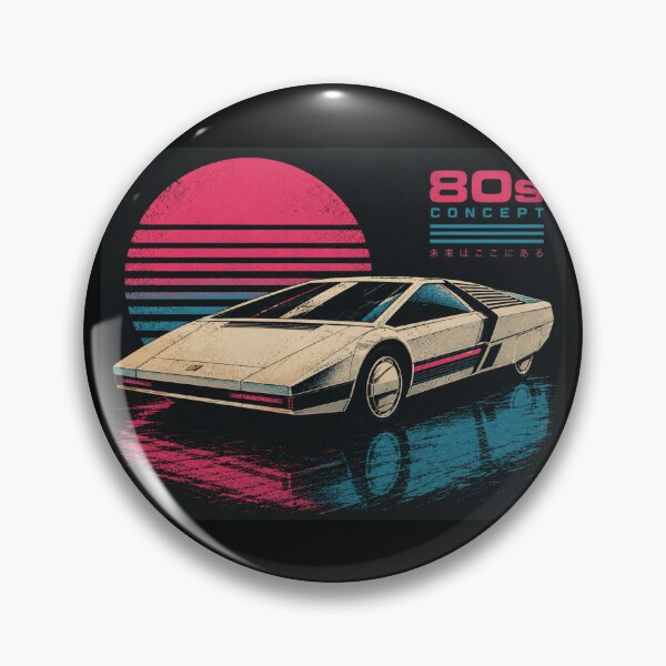 Item preview, 80s Retro Futuristic Concept Car Neon Synthwave Design designed and sold by TEEJAMBOREE.