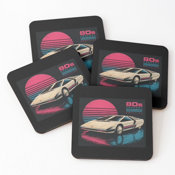 Item preview, 80s Retro Futuristic Concept Car Neon Synthwave Design designed and sold by TEEJAMBOREE.