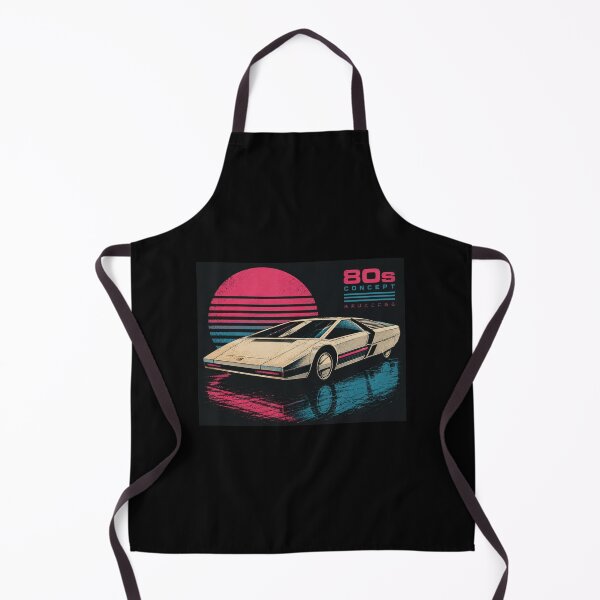 Artikelvorschau, Retro-futuristisches Konzeptauto der 80er Jahre im Neon-Synthwave-Design entworfen und verkauft von TEEJAMBOREE.