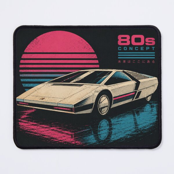 Item preview, 80s Retro Futuristic Concept Car Neon Synthwave Design designed and sold by TEEJAMBOREE.