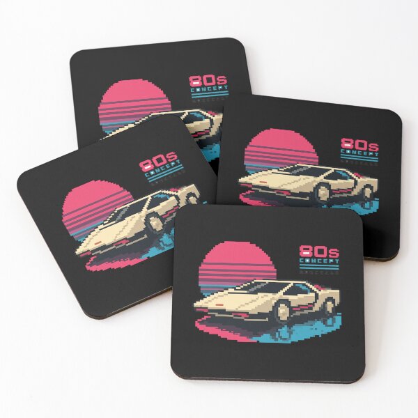 Item preview, 80s Retro Futuristic Concept Car Neon Synthwave Design designed and sold by TEEJAMBOREE.