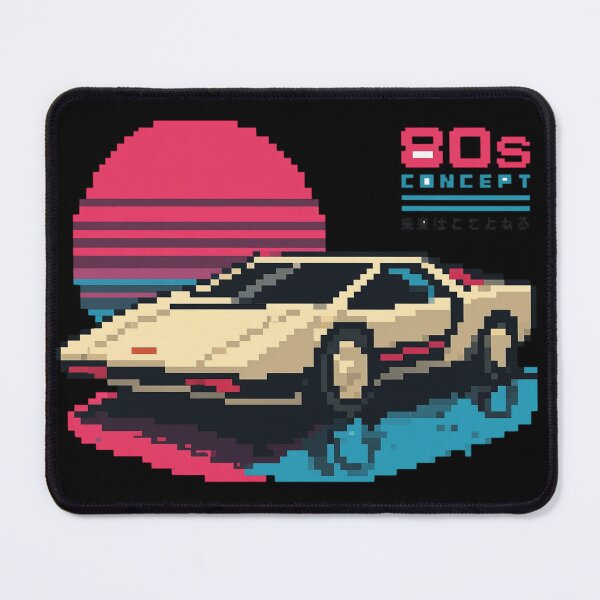 Item preview, 80s Retro Futuristic Concept Car Neon Synthwave Design designed and sold by TEEJAMBOREE.