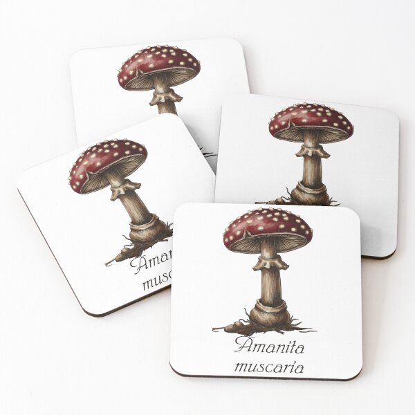 Item preview, Fly Agaric Mushroom Vintage Botanical Mystical Mycology designed and sold by Cozy Aesthetic design .
