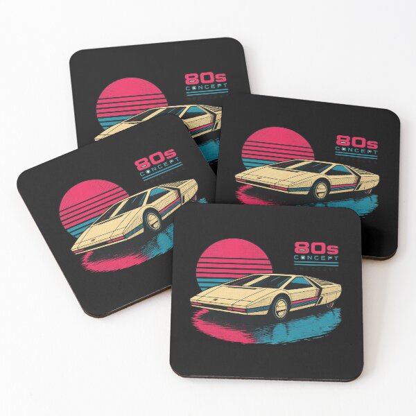 Item preview, 80s Retro Futuristic Concept Car Neon Synthwave Design designed and sold by TEEJAMBOREE.