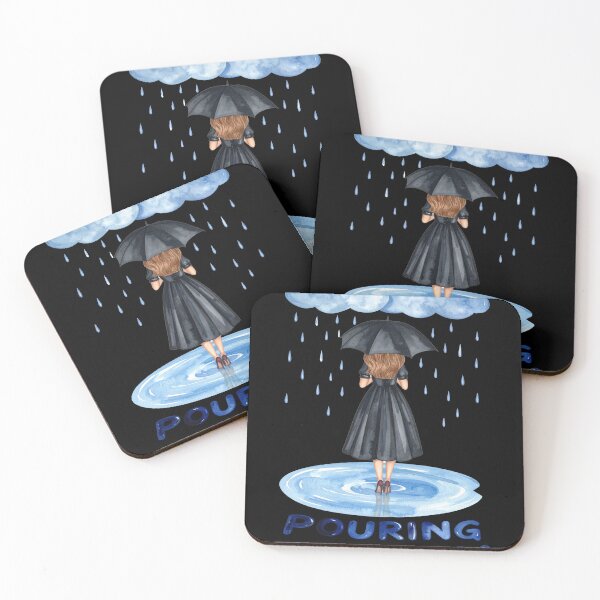 Item preview, Pouring Misery – Melancholic watercolor design designed and sold by LiskoDesign.