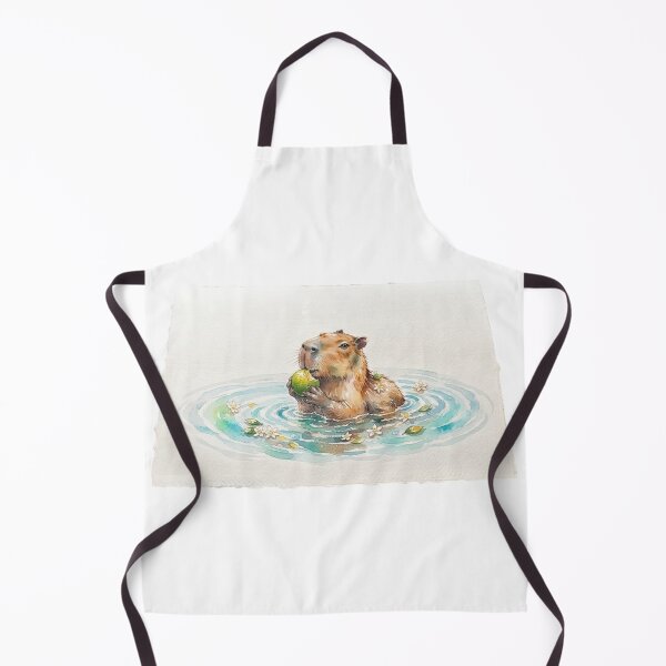 Item preview, Watercolor capybara eating designed and sold by TheMagicIcon.