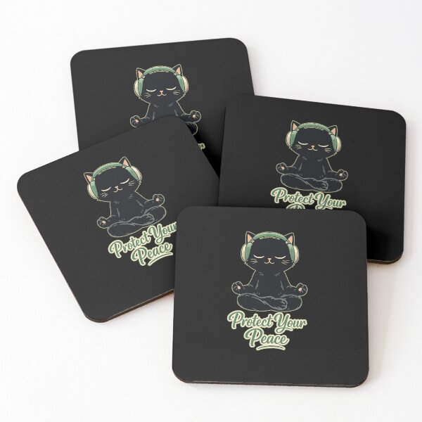 Item preview, Protect Your Peace Funny Introvert Black Cat Social Anxiety designed and sold by Salwastore.