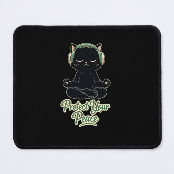 Item preview, Protect Your Peace Funny Introvert Black Cat Social Anxiety designed and sold by Salwastore.