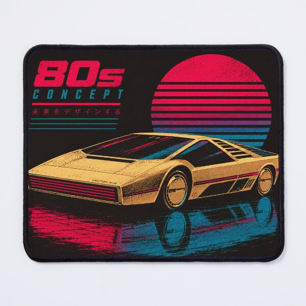 Item preview, 80s Retro Futuristic Concept Car Neon Synthwave Design designed and sold by TEEJAMBOREE.