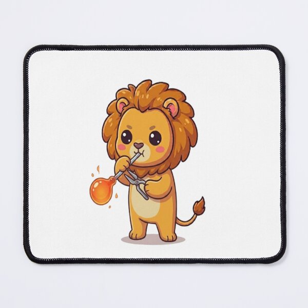 Item preview, Cute Lion Glassblowing Artisan designed and sold by Ella_Sketch.