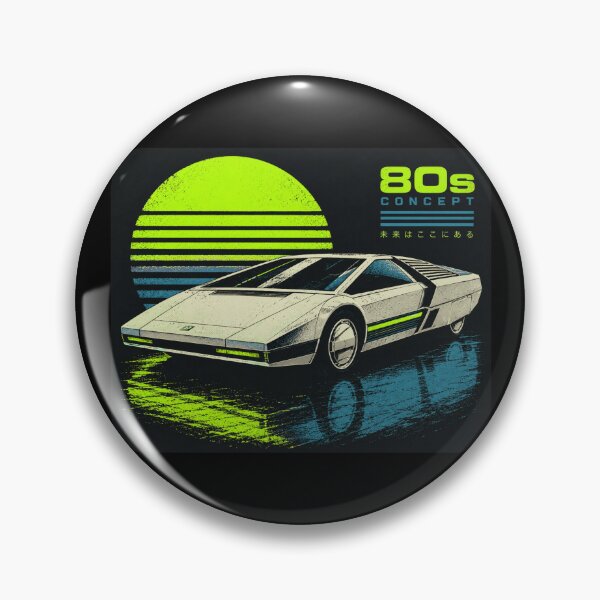 Item preview, 80s Retro Futuristic Concept Car Neon Synthwave Design designed and sold by TEEJAMBOREE.