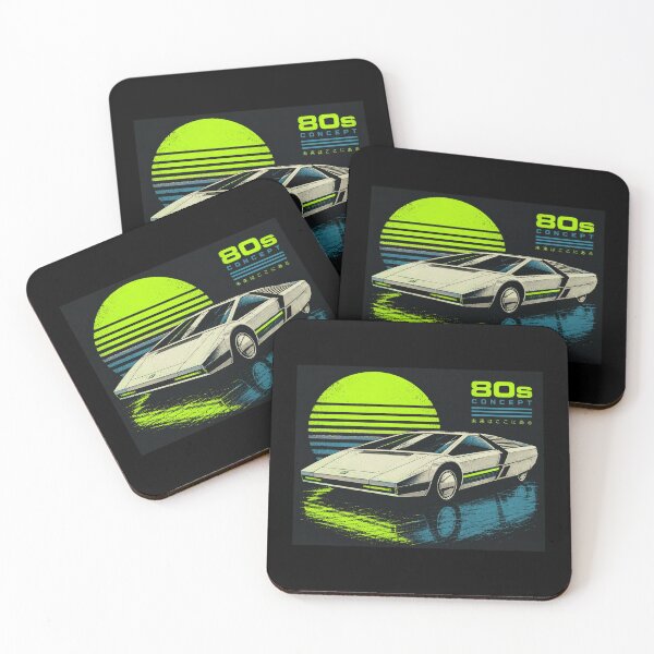 Item preview, 80s Retro Futuristic Concept Car Neon Synthwave Design designed and sold by TEEJAMBOREE.