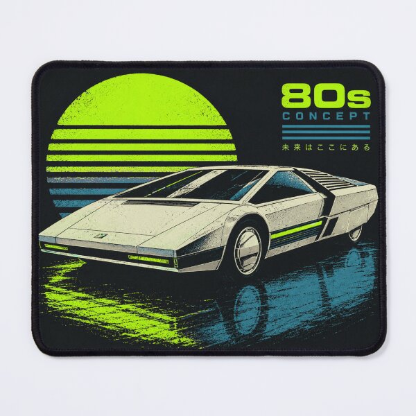Item preview, 80s Retro Futuristic Concept Car Neon Synthwave Design designed and sold by TEEJAMBOREE.